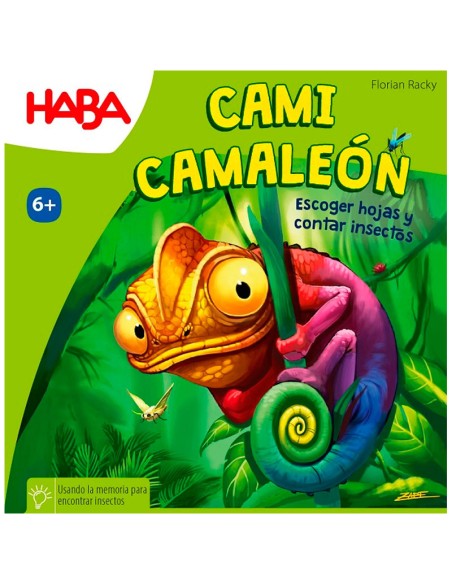 Cami Camaleón es un juego de memoria y tentar la suerte de Haba.