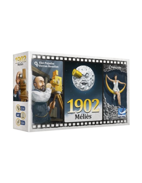 1902 Méliès es un juego de mesa de gestión de acciones de Looping Games.