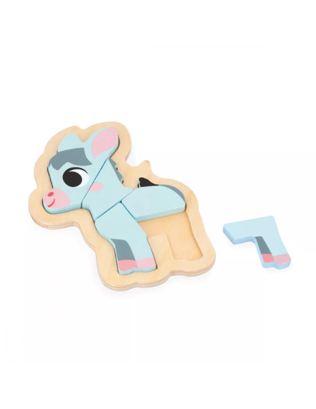 4 Puzzles evolutivos granja son 4 puzzles de madera para niños a partir de 18 meses fabricado por Janod.