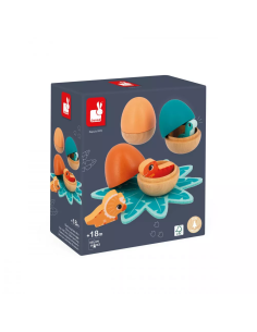 Huevos sorpresa dinosaurios es un juego de madera de Janod.