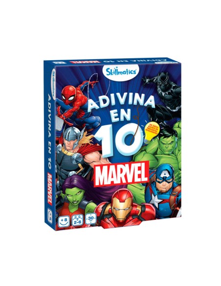 Adivina en 10: Marvel es un juego de Cartas de preguntas y respuestas de la editorial Skillmatics.