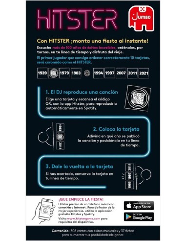 Hitster es un juego de hacer una línea temporal con canciones.