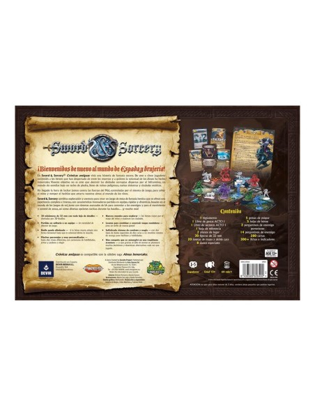 Sword and Sorcey Crónicas Antiguas es un juego independiente pero compatible de la saga Sword And Sorcery. Editado por Devir.