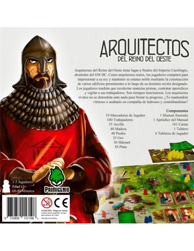 Arquitectos del Reino del Oeste es un Eurogame de Ediciones Primigenio.