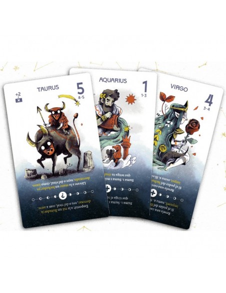 Zodiac Duel es un juego de enfrentamiento para dos jugadores de la editorial Zombi Paella.