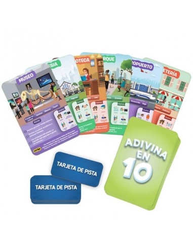 Adivina en 10: en la ciudad es un juego de preguntas y respuestas de la editorial Skillmatics.