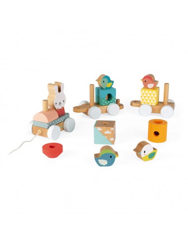 Tren Pure es un precioso tren de madera fabricado por Janod.