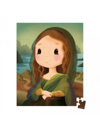 PUZZLE INSPIRADO EN LEONARDO DA VINCI 100 PIEZAS es un puzzle de cartón inspirado en Leonardo da Vinci. Fabricado por Janod.