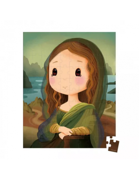 PUZZLE INSPIRADO EN LEONARDO DA VINCI 100 PIEZAS es un puzzle de cartón inspirado en Leonardo da Vinci. Fabricado por Janod.