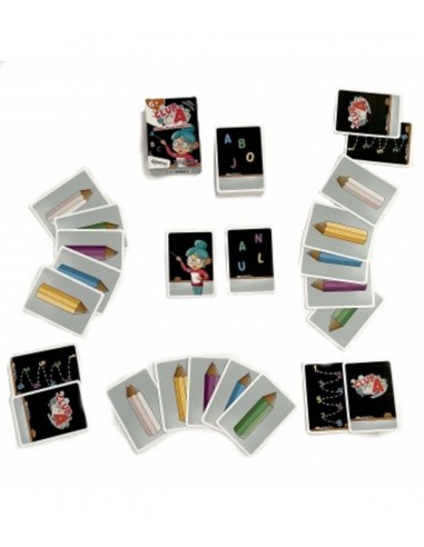 Mari Luz la Maestra es un juego de cartas educativo de la serie Club A. Ideal para aprender palabras. Editado por Átomo Games.