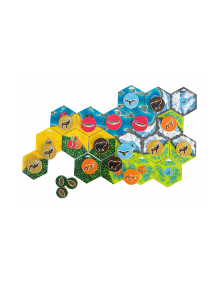 Cascadia es un juego de losetas de la editorial Delirium Games.