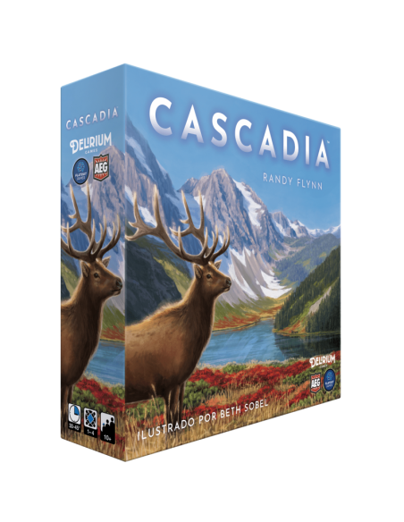 Cascadia es un juego de losetas de la editorial Delirium Games.