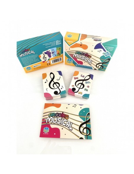 Arcoiris Musical es un juego que sirve para que los niños aprendan conceptos musicales. Editado por Átomo Games.