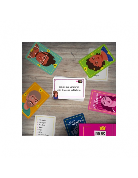 No es Top! es un divertido juego de preguntas y respuestas de la editorial Buró de Juegos.