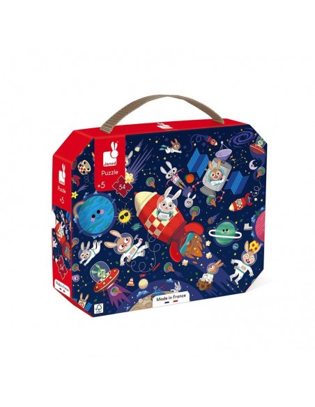Puzzle cohete Janod es un puzzle de 54 piezas para niños a partir de 5 años.