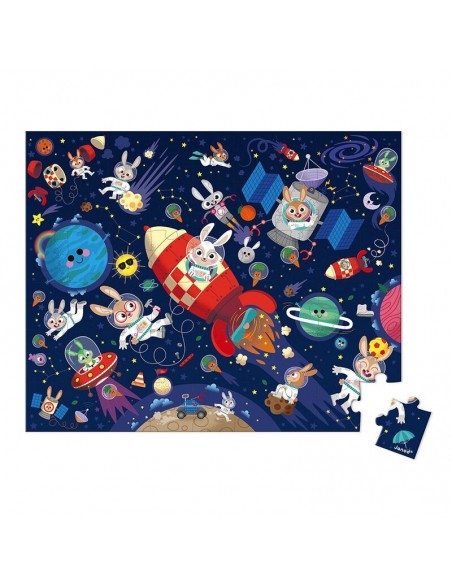 Puzzle cohete Janod es un puzzle de 54 piezas para niños a partir de 5 años.