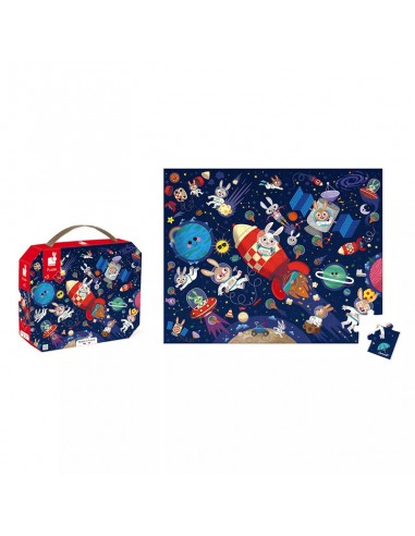 Puzzle cohete Janod es un puzzle de 54 piezas para niños a partir de 5 años.