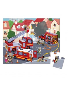 Puzzle Bomberos Janod es un puzzle de 24 piezas a paritr de 3 años. 2