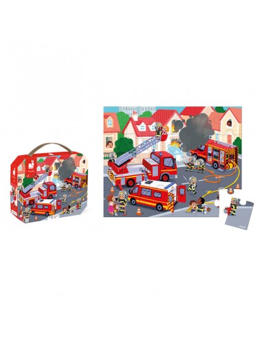 Puzzle Bomberos Janod es un puzzle de 24 piezas a paritr de 3 años.