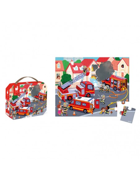 Puzzle Bomberos Janod es un puzzle de 24 piezas a paritr de 3 años.