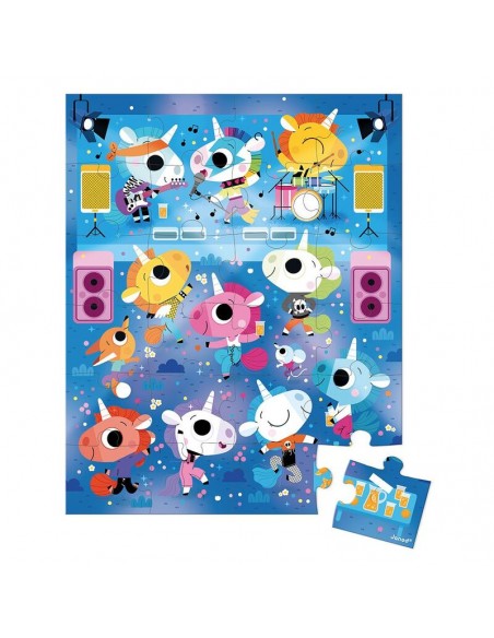 Puzzle Concierto de Rock Unicornios 24 Piezas es un puzzle para niños a partir de 3 años.