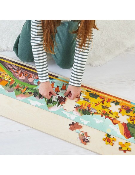 Puzzle Friso Prehistoria de Janod es un puzzle de 100 piezas para niños a paritr de 6 años.