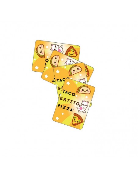 Taco, Gatito, Pizza es una versión infantil del juego de cartas Taco, Gato, Cabra, Queso, Pizza. Editado por Lúdilo.