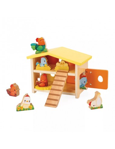 Mi Primier Gallinero de Janod es un juego de madera para niños