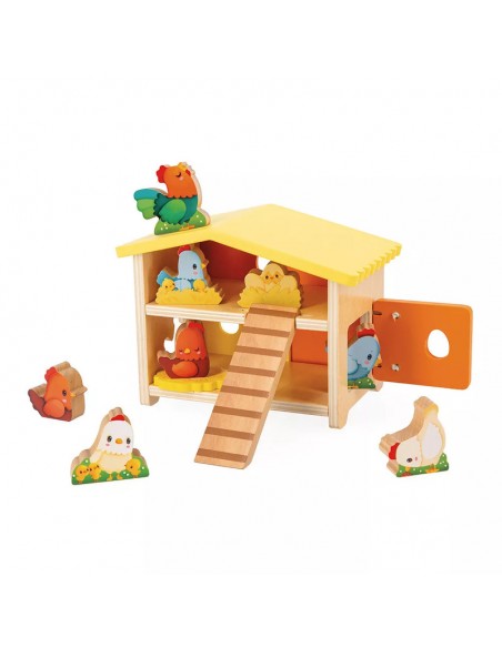 Mi Primier Gallinero de Janod es un juego de madera para niños