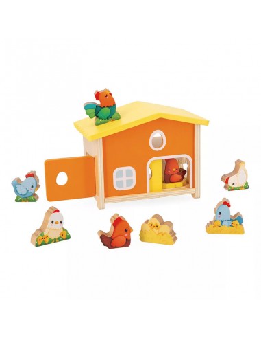 Mi Primier Gallinero de Janod es un juego de madera para niños