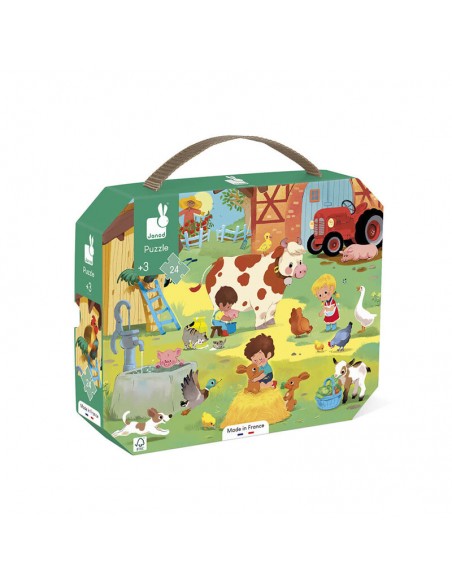 Puzzle un dia en la granja 24 piezas de Janod.