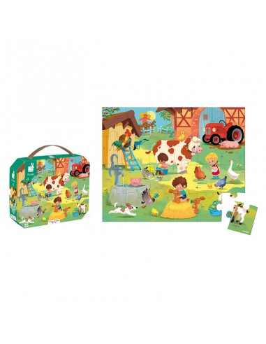Puzzle un dia en la granja 24 piezas de Janod.