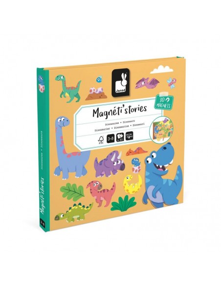 Magneti´stories Dinosaurios Janod es un escenario magnético para niños
