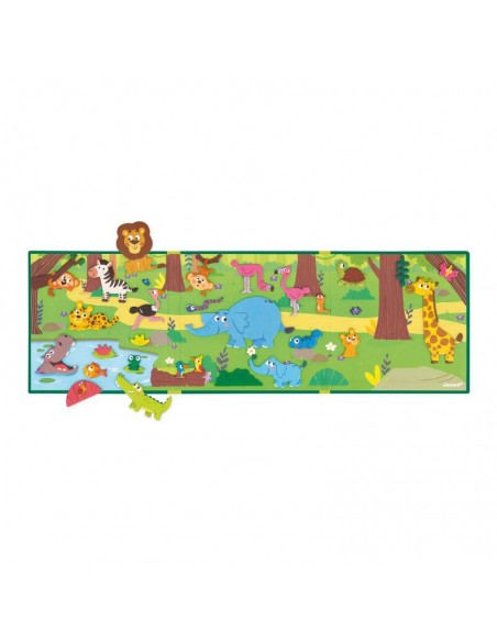 Animales de África  de Janod, es un escenario magnético con 30 piezas.