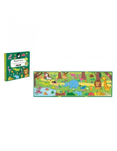 Animales de África  de Janod, es un escenario magnético con 30 piezas.