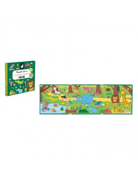 Animales de África  de Janod, es un escenario magnético con 30 piezas.