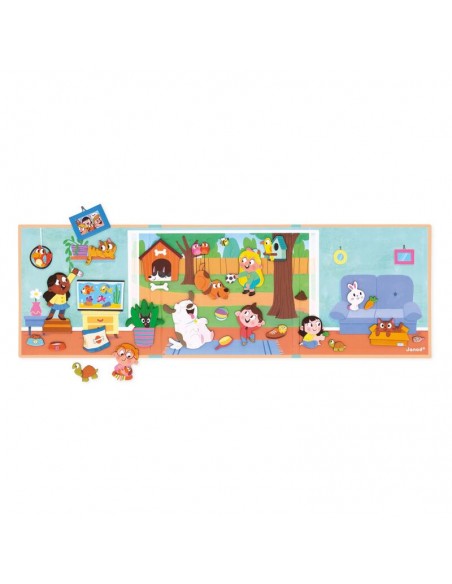 Magneti´stories los animales domésticos de Janod, es un escenario magnético con 30 piezas.