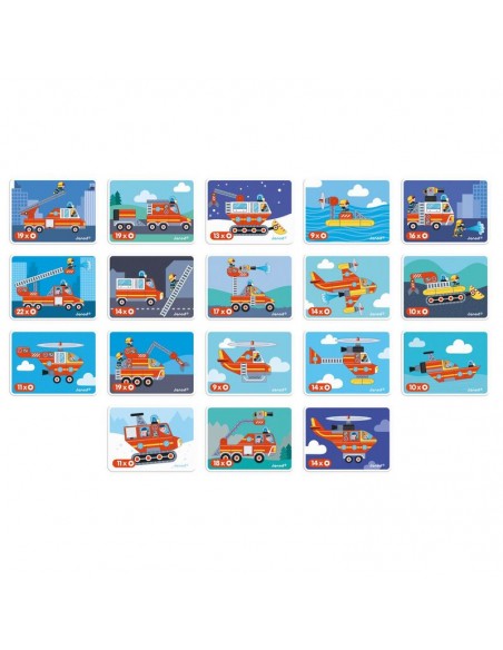 Magnetibook bomberos de Janod es un juego educativo magnético para niños a partir de 3 años.