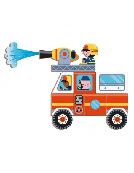 Magnetibook bomberos de Janod es un juego educativo magnético para niños a partir de 3 años.