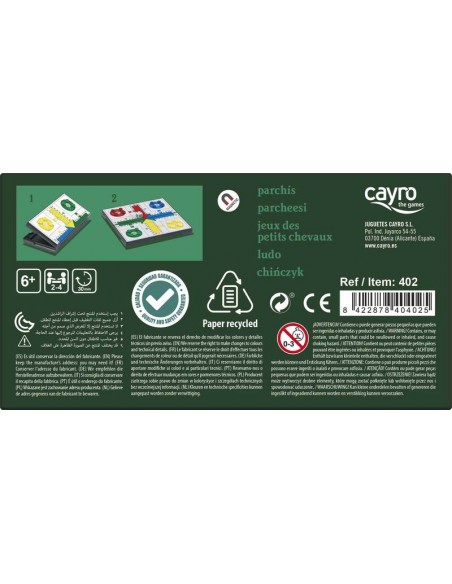 Parchis viaje magnético de Cayro.