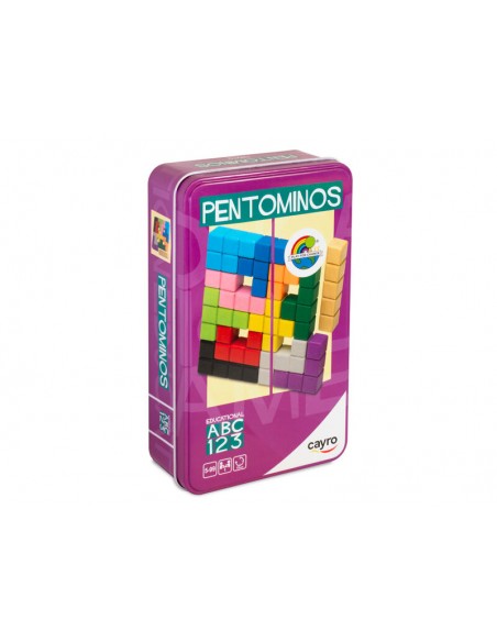 Pentomino Metal Box es un juego de lógica y habilidad de la marca Cayro.