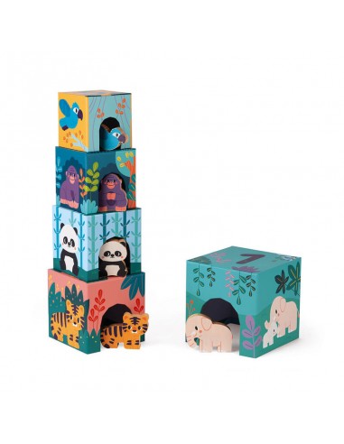 Figuras y Pirámide animales de Janod.