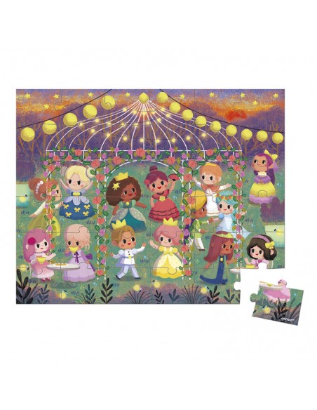 Puzzle Princesas, de carton de 36 piezas de Janod
