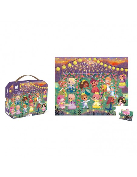 Puzzle Princesas, de carton de 36 piezas de Janod