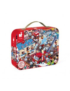 PUZZLE DE OBSERVACION REDONDO BOMBEROS AL RESCATE - 208 piezas