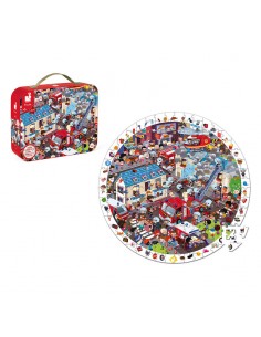 PUZZLE DE OBSERVACION REDONDO BOMBEROS AL RESCATE - 208 piezas 2