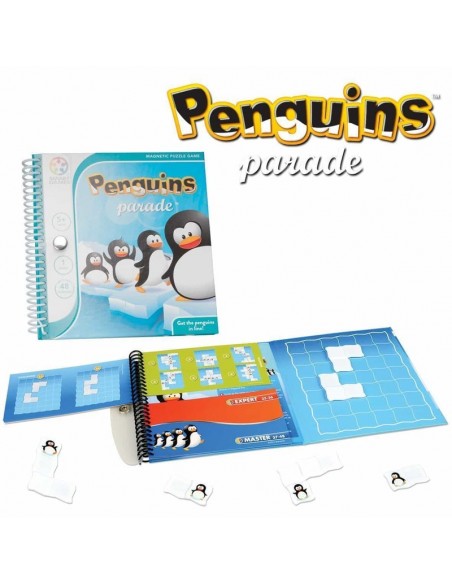 PENGUINS PARADE es un juego de lógica de Smart Games.