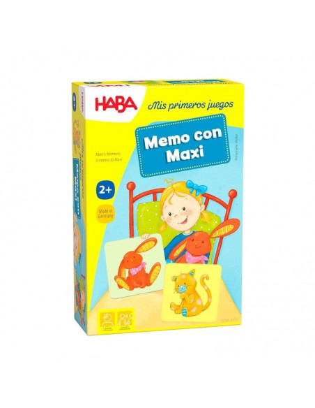 Memo con Maxi es un juego de memoria para niños a partir de 2 años de la editorial HABA.