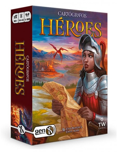 Cartógrafos Heroes es un juego de Roll & Write de la editorial Gen X.