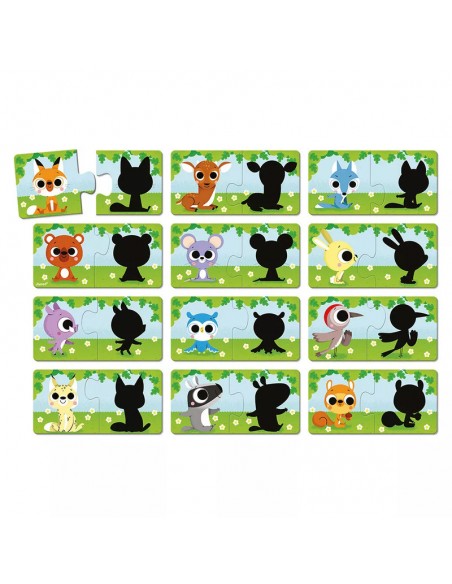 Puzzle los animales y su sombra es un puzzle de Janod.